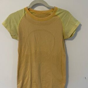 Yellow swiftly tech Lululemon Short Sleeve Athletic Top